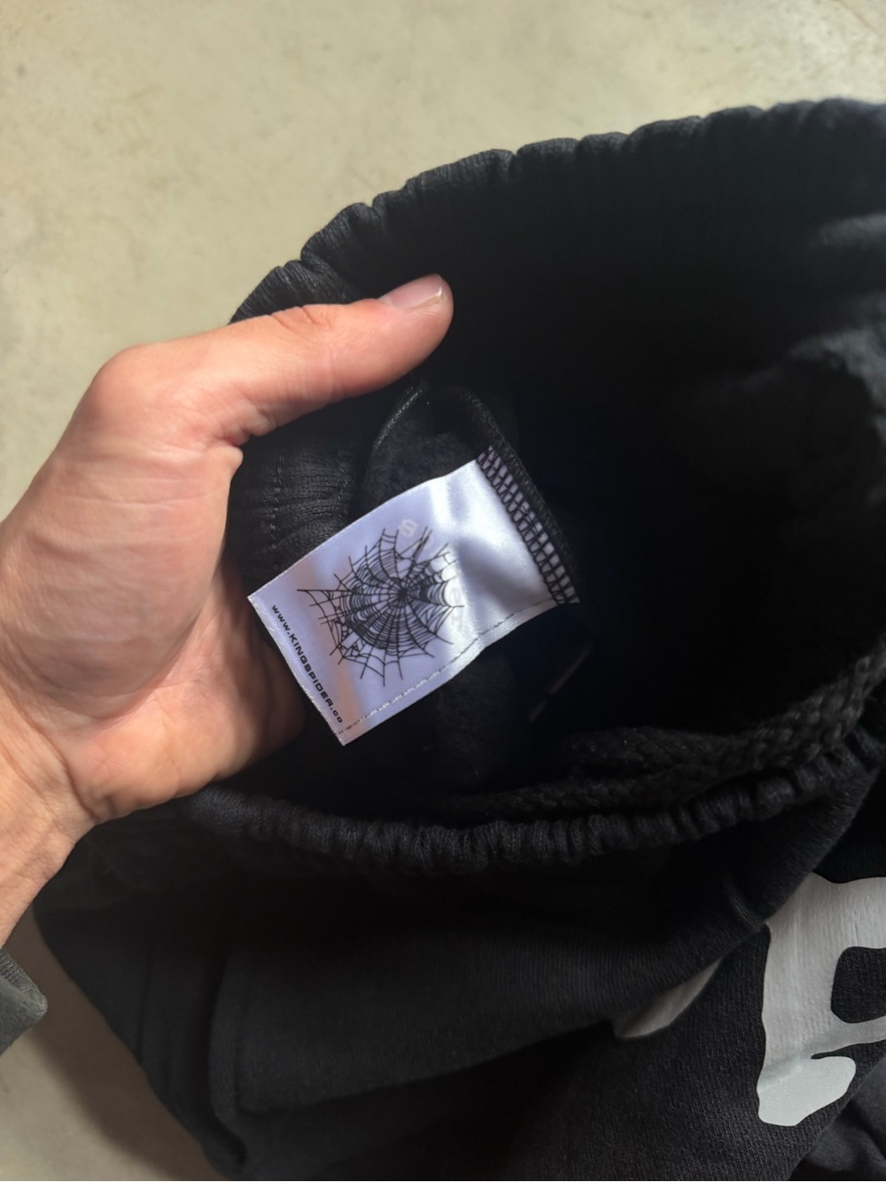 Black Beluga Reflective Print Sp5der Sweatpants - Picture 5 of 5